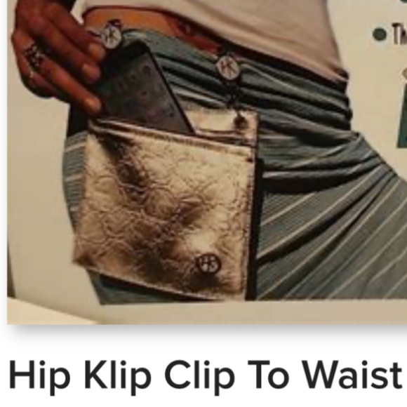 The Hip Klips cell pocket accessory, navy, 5-3/8" wide by 6-1/8" tall - Picture 4 of 5